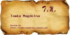 Tomka Magdolna névjegykártya