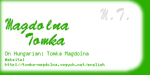 magdolna tomka business card